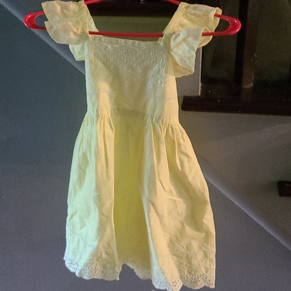 Cat & Jack Other - New Cat & Jack yellow ruffle sleeve dress